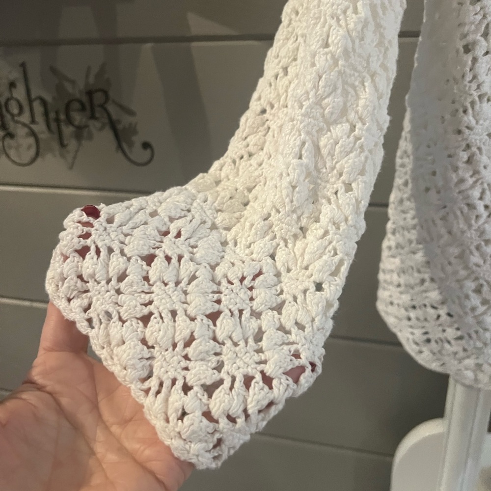 So Nice! White Sweater. Cute Button Front - image 6